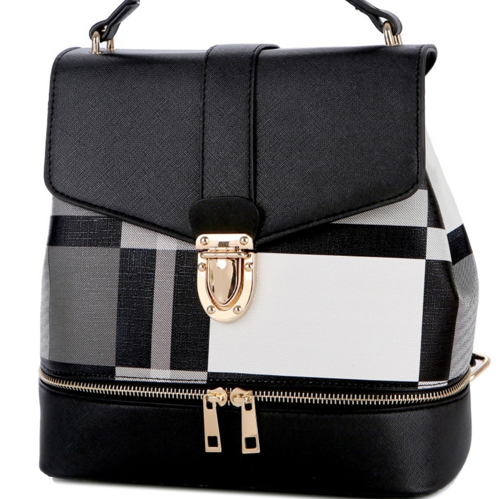 Multi Colored Checker Backpack - image 1